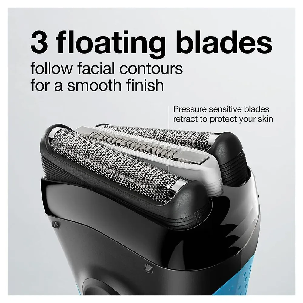 Braun Series 3 ProSkin Men's Electric Razor Trimmer Rechargeable 4pcs Open Box